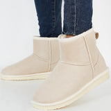 Warm Fur Lining Short Ankle Snow Boots Slip on Booties