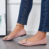 Rhinestone Pointed Toe Ballet Flats Slip on Soft Sole Loafers