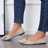 Rhinestone Pointed Toe Ballet Flats Slip on Soft Sole Loafers