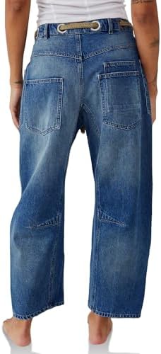 Women's Colorblock Straight-Leg Casual Jeans