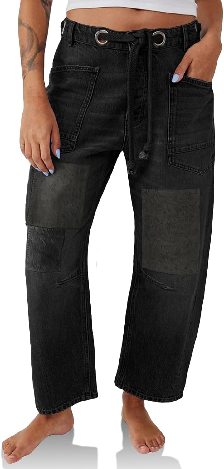 Women's Colorblock Straight-Leg Casual Jeans