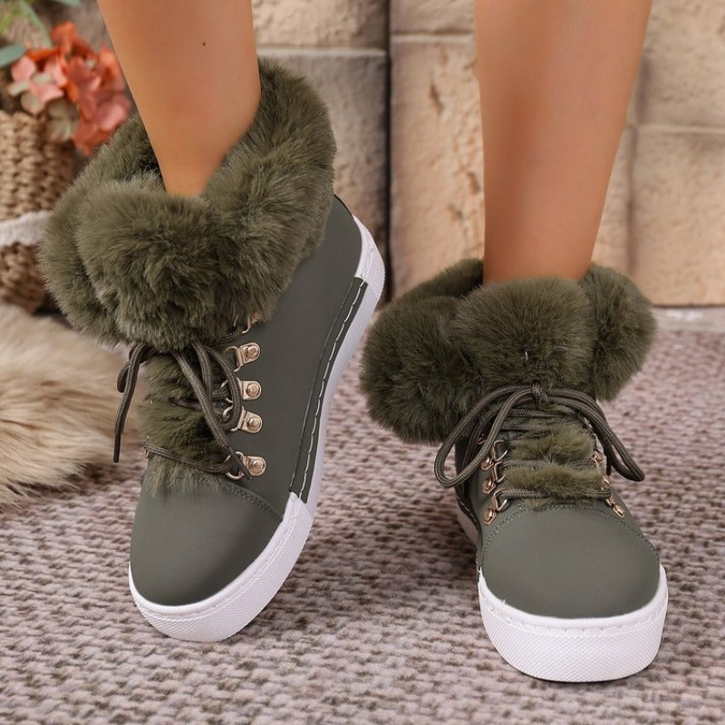 Plus-Size Women's Winter Snow Boots | Fall/Winter Warm & Cozy Cold-Resistant Footwear