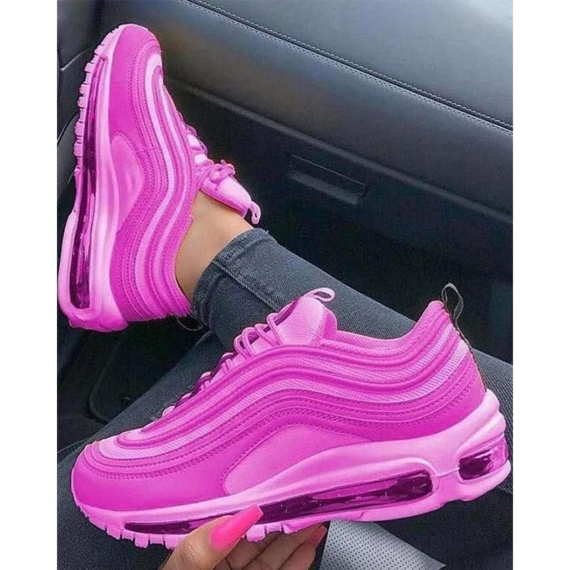 Kimemoda Breathable Sneakers Mesh Platform Slip On Air Cushion Running Shoes