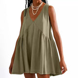 Women's Casual Sports V-Neck Loose Vest Dress