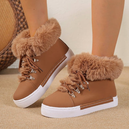 Plus-Size Women's Winter Snow Boots | Fall/Winter Warm & Cozy Cold-Resistant Footwear