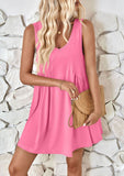 Women's Casual Sports V-Neck Loose Vest Dress