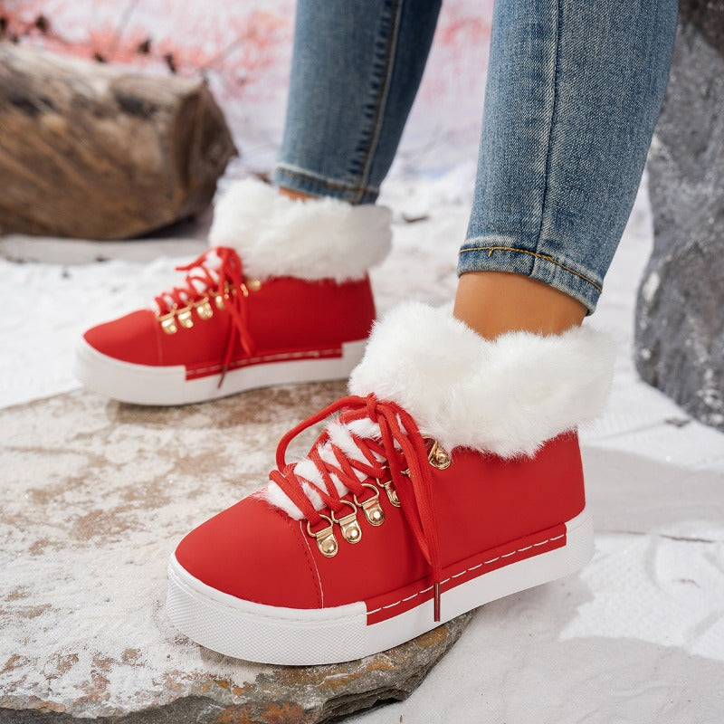 Plus-Size Women's Winter Snow Boots | Fall/Winter Warm & Cozy Cold-Resistant Footwear