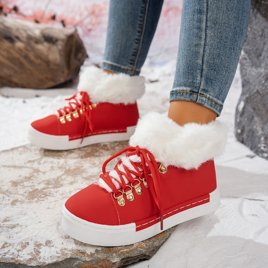 Plus-Size Women's Winter Snow Boots | Fall/Winter Warm & Cozy Cold-Resistant Footwear