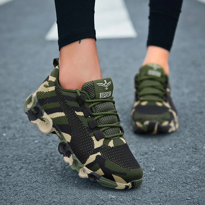 Kimemoda Camouflage Breathable Sneakers Flat Running Shoes