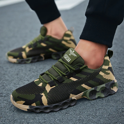 Kimemoda Camouflage Breathable Sneakers Flat Running Shoes