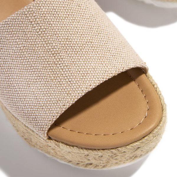 Kimemoda Womens Espadrille Platform Sandals Open Toe Ankle Buckle Sandals