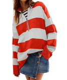 Kimemoda Oversized Womens Sweaters Fall 2024 Half Zipper Turtleneck Sweater Long Sleeve Tops