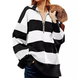 Kimemoda Oversized Womens Sweaters Fall 2024 Half Zipper Turtleneck Sweater Long Sleeve Tops