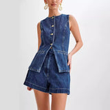 Women's High Waist Denim Sets