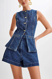 Women's High Waist Denim Sets