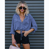 Women's Loose Denim Tops