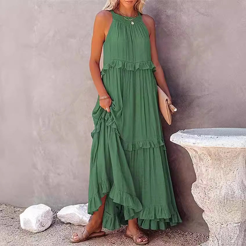 Women's Ruffled Holiday Style Elegant Beach Dresses