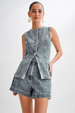 Women's High Waist Denim Sets