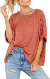 Women's Casual Short Sleeve Loose T-Shirt Top