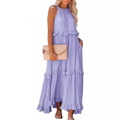 Women's Ruffled Holiday Style Elegant Beach Dresses