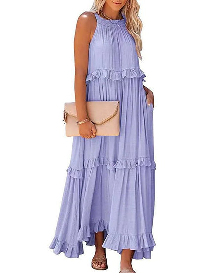 Women's Ruffled Holiday Style Elegant Beach Dresses