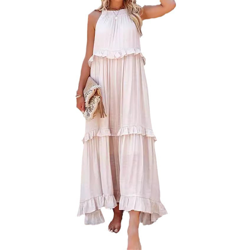 Women's Ruffled Holiday Style Elegant Beach Dresses