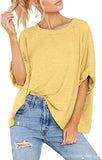 Women's Casual Short Sleeve Loose T-Shirt Top