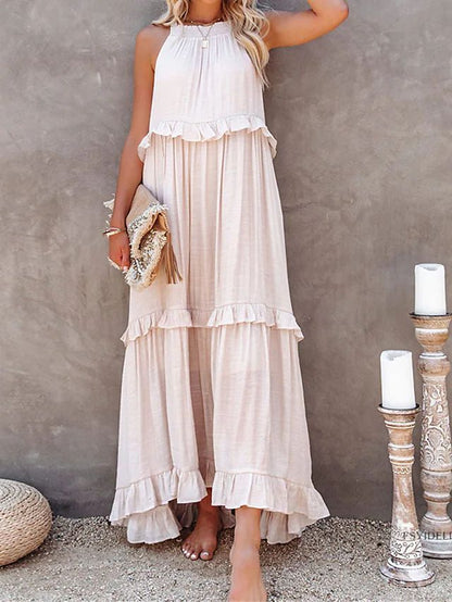 Women's Ruffled Holiday Style Elegant Beach Dresses