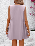 Women's Summer Casual V-Neck Sleeveless Vest Loose Dresses