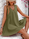 Women's Summer Casual V-Neck Sleeveless Vest Loose Dresses