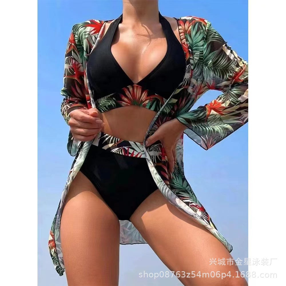 Women's Sun Protection Three-piece Swimsuit