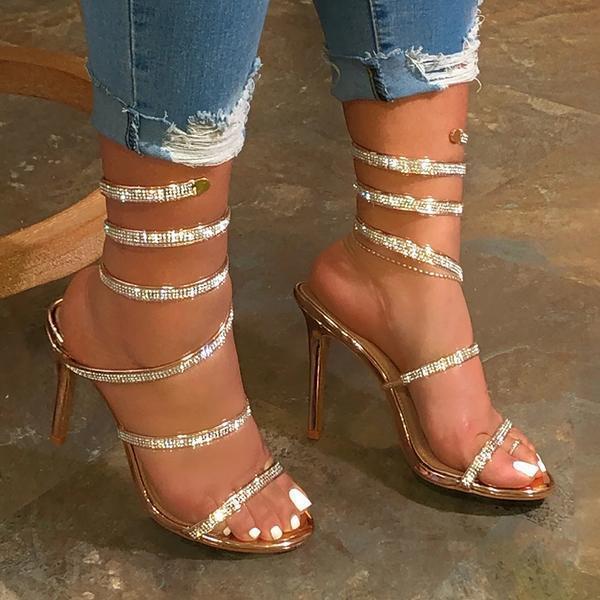 Kimemoda Womens Lightly Padded Insole Spiral Heels