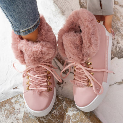 Plus-Size Women's Winter Snow Boots | Fall/Winter Warm & Cozy Cold-Resistant Footwear