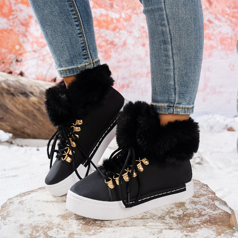 Plus-Size Women's Winter Snow Boots | Fall/Winter Warm & Cozy Cold-Resistant Footwear