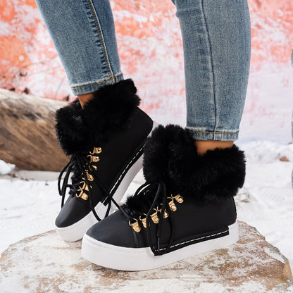 Plus-Size Women's Winter Snow Boots | Fall/Winter Warm & Cozy Cold-Resistant Footwear
