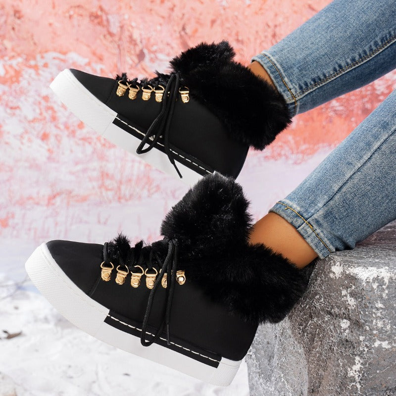 Plus-Size Women's Winter Snow Boots | Fall/Winter Warm & Cozy Cold-Resistant Footwear