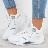 Women Basketball Sneakers High Top Chunky Sole Sports Shoes