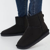 Warm Fur Lining Short Ankle Snow Boots Slip on Booties